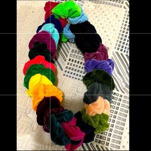 24 Soft Velvet Scrunchies/ NEGOTIABLE